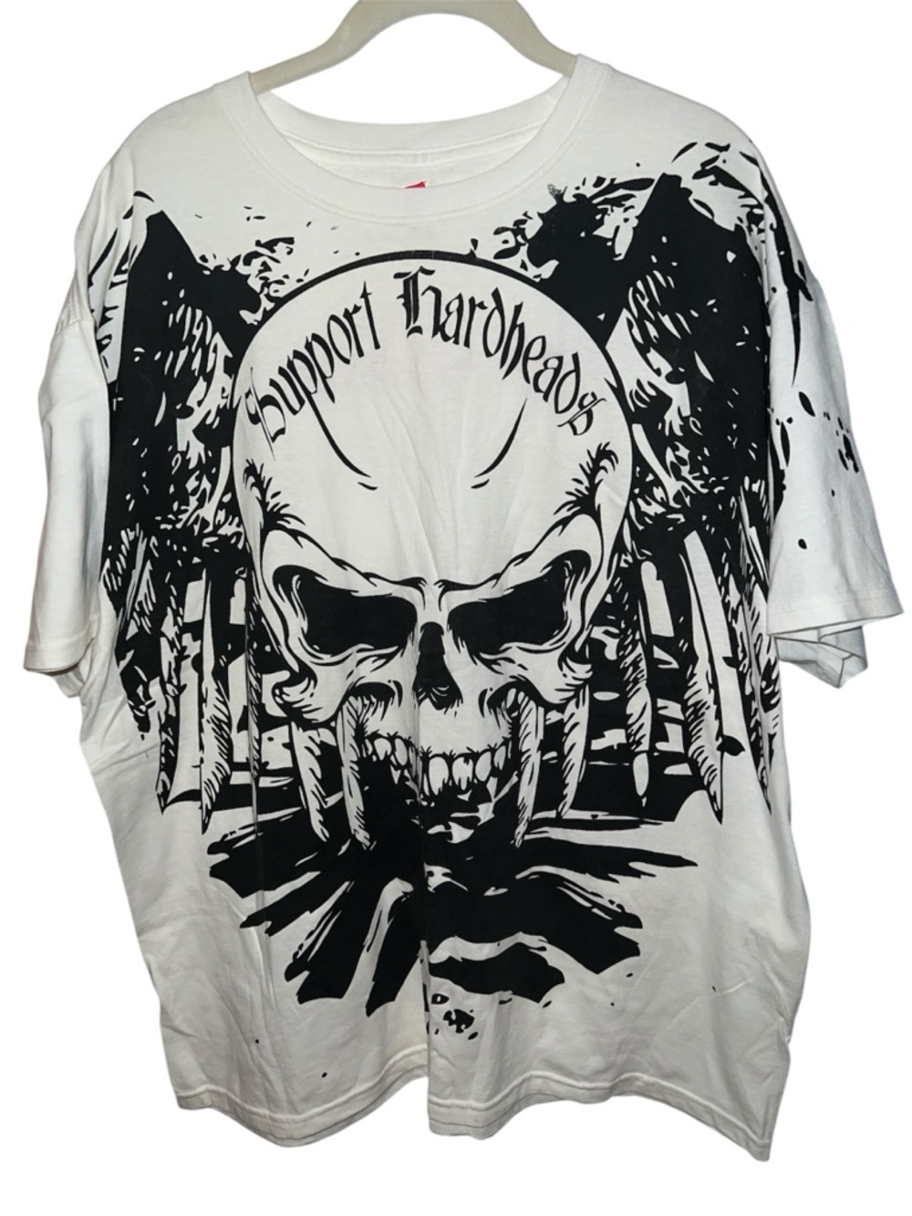 Support Hardheads Skull & Wings Graphic T-Shirt